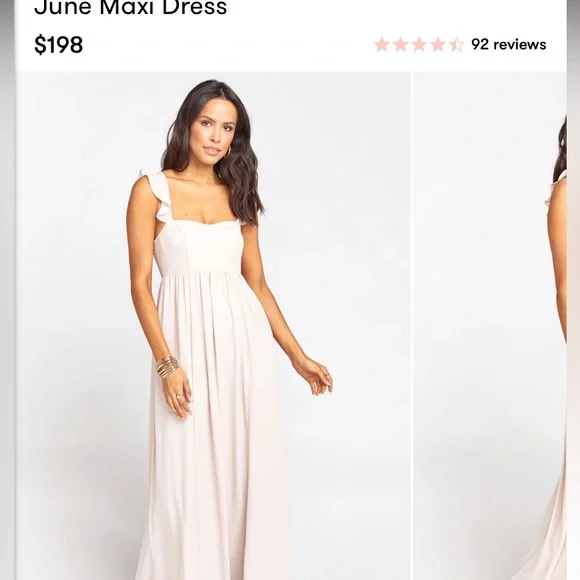 June Maxi Bridesmaid Dress in Beige